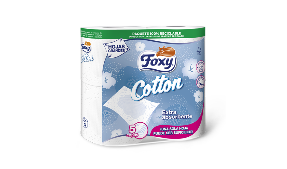 Foxy Cotton Papel Higiénico